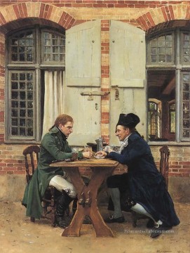  cartes - Les joueurs de cartes 1872 classiciste Jean Louis Ernest Meissonier